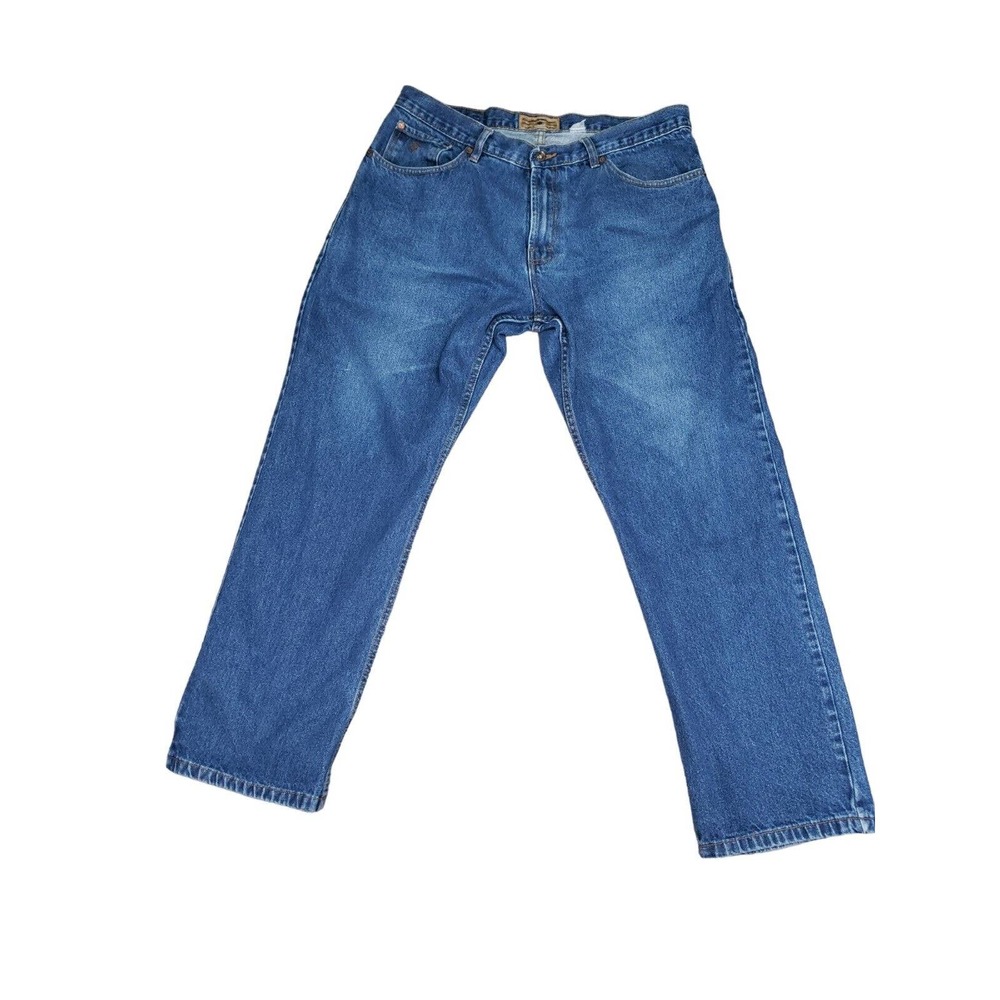 Rocawear Jeans Mens 38x34 Baggy Wide Leg Y2K 2000s 90s Hip Hop Grunge Denim Blue